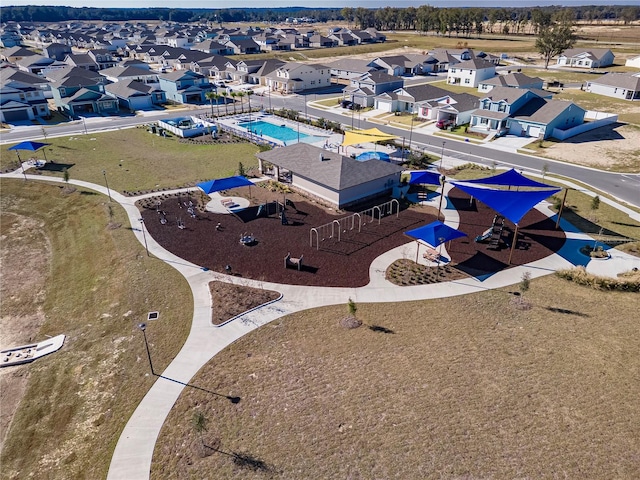 7223 SW 61st Pl, Ocala, FL 34474 - aerial perspective of suburban area with a pool