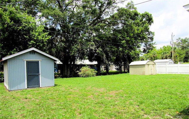1920 Travelers Palm Dr, Edgewater, FL 32141 - view of yard featuring a storage shed