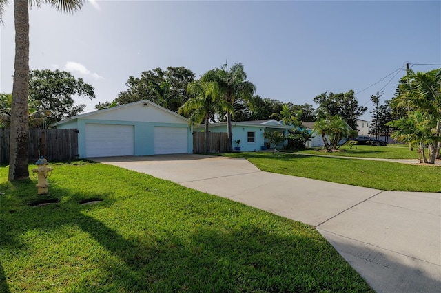 653 Goodwin Ave, New Smyrna Beach, FL 32169 - ranch-style house featuring a detached garage and stucco siding