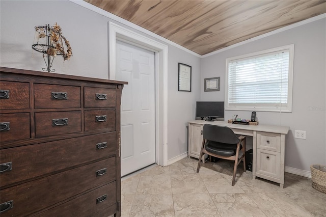 653 Goodwin Ave, New Smyrna Beach, FL 32169 - office with crown molding and baseboards