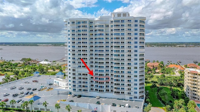 2 Oceans W Blvd Unit 608, Daytona Beach Shores, FL 32118 - view of apartment building / complex featuring a water view