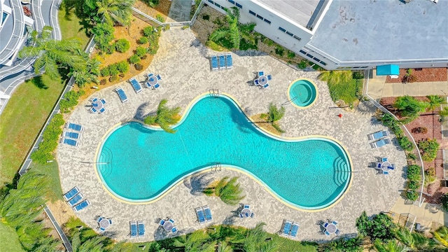 2 Oceans W Blvd Unit 608, Daytona Beach Shores, FL 32118 - aerial view of property's location with a pool