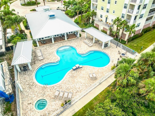 7 Riverwalk Dr Unit 305, New Smyrna Beach, FL 32169 - community pool featuring a gazebo and a patio