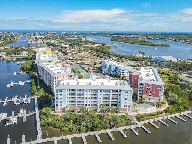 7 Riverwalk Dr Unit 305, New Smyrna Beach, FL 32169 - drone / aerial view of a large body of water and apartment complex / building