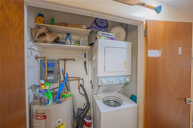 3615 S Atlantic Ave Unit 211, Daytona Beach, FL 32118 - laundry room with estacked washer and dryer
