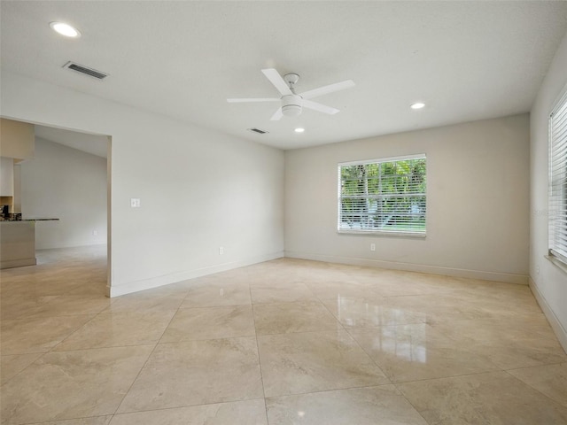2 Birdie Dr, New Smyrna Beach, FL 32168 - unfurnished room with a ceiling fan and recessed lighting