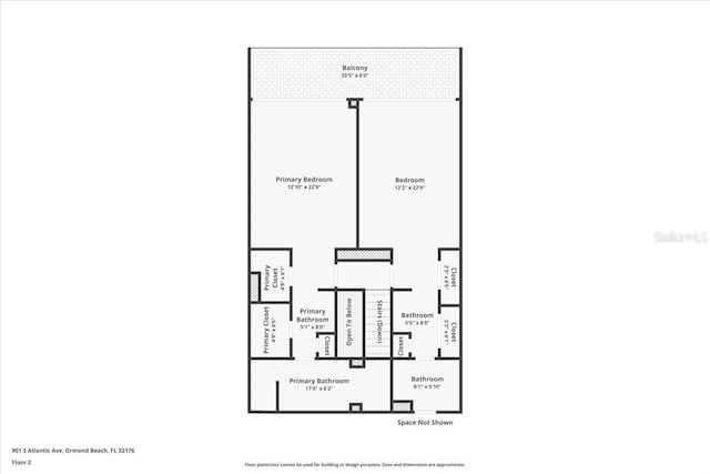 901 S Atlantic Ave Unit 202, Ormond Beach, FL 32176 - view of room layout
