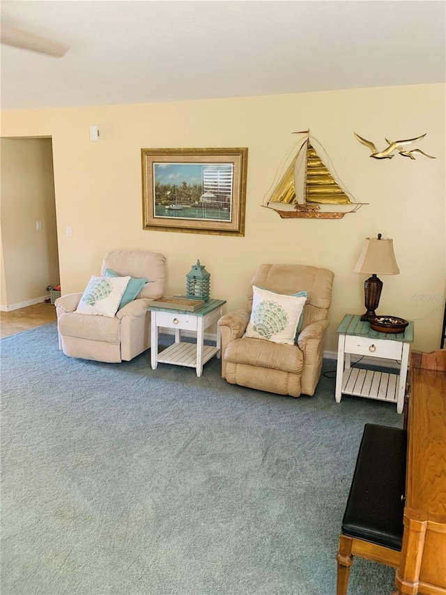 2672 Star Coral Ln, New Smyrna Beach, FL 32168 - carpeted living room featuring baseboards