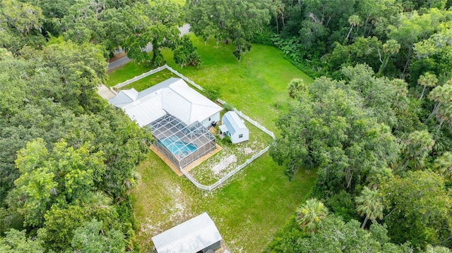 2360 Mooneyham Dr, New Smyrna Beach, FL 32168 - bird's eye view of a heavily wooded area