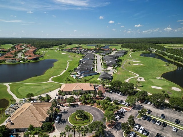 461 Luna Bella Ln, New Smyrna Beach, FL 32168 - aerial overview of property's location featuring a nearby body of water, a local golf course, and nearby suburban area
