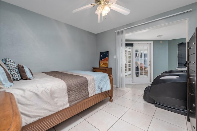 38 Fairway Cir, New Smyrna Beach, FL 32168 - tiled bedroom featuring ceiling fan