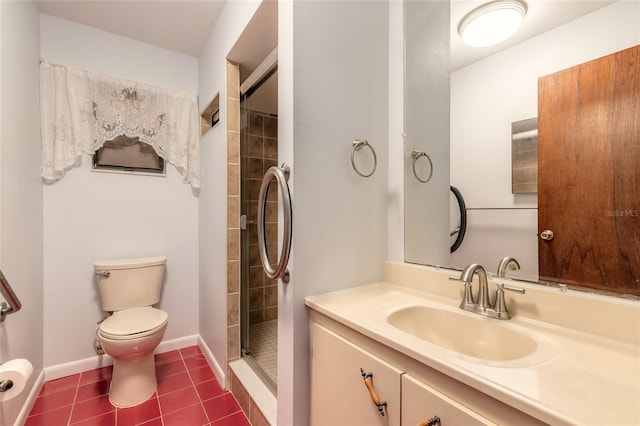 5060 Audubon Ave, De Leon Springs, FL 32130 - full bath with vanity, a shower stall, and tile patterned flooring