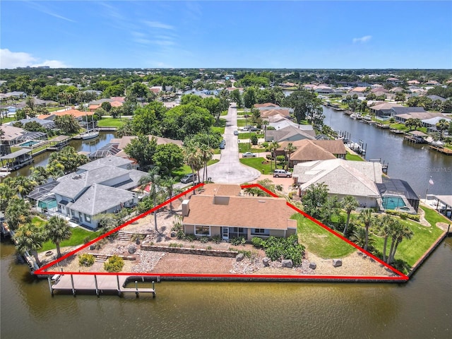 26 Creek Ct, Palm Coast, FL 32137 - aerial view of residential area with a nearby body of water and property boundaries highlighted