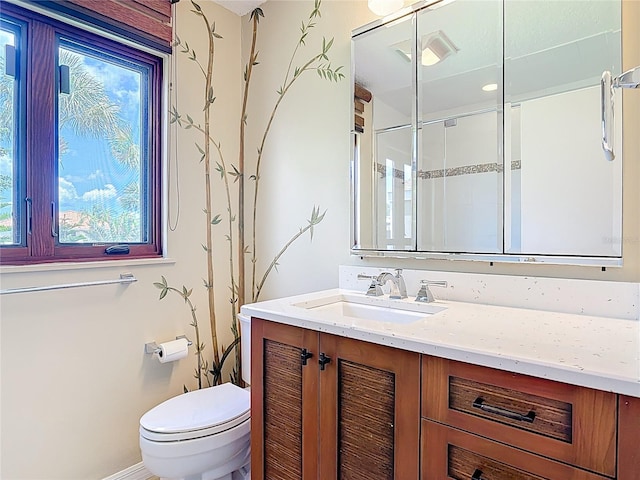 26 Creek Ct, Palm Coast, FL 32137 - full bathroom featuring vanity and an enclosed shower