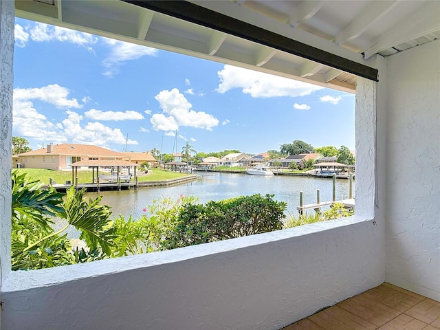 26 Creek Ct, Palm Coast, FL 32137 - balcony featuring a water view and a residential view