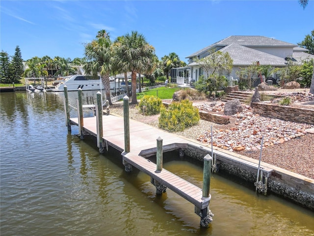 26 Creek Ct, Palm Coast, FL 32137 - dock area with a water view