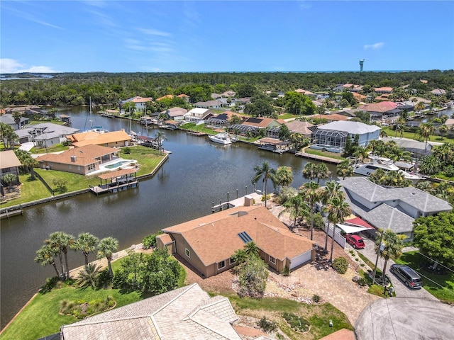 26 Creek Ct, Palm Coast, FL 32137 - aerial view of residential area with a large body of water