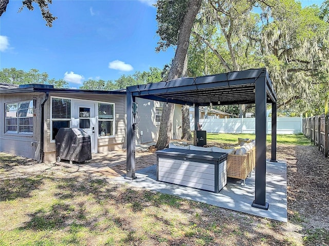 1421 Pine Tree Dr, Edgewater, FL 32132 - fenced backyard featuring a patio area