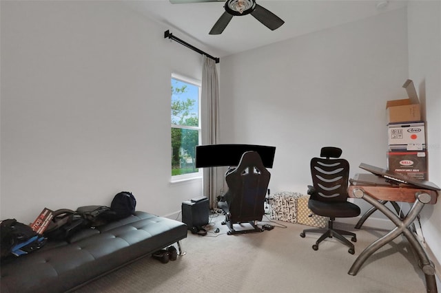 6294 W Fallsgrove Ln, Port Orange, FL 32128 - office space with carpet floors and ceiling fan