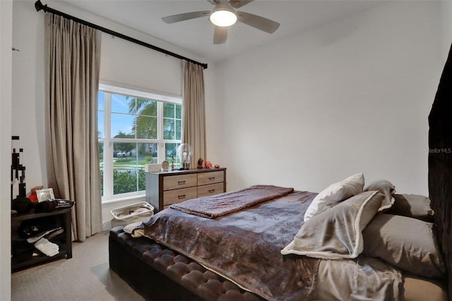 6294 W Fallsgrove Ln, Port Orange, FL 32128 - bedroom featuring light colored carpet and a ceiling fan
