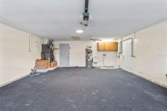 800 Black Duck Dr, Port Orange, FL 32127 - garage featuring a garage door opener, heating unit, and water heater