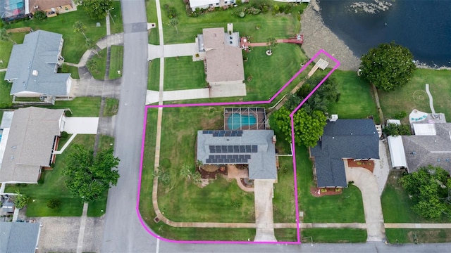 800 Black Duck Dr, Port Orange, FL 32127 - aerial view of residential area featuring property boundaries highlighted and a large body of water
