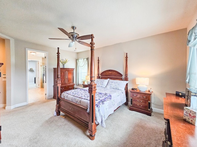 6804 Forkmead Ln, Port Orange, FL 32128 - carpeted bedroom featuring baseboards and a ceiling fan