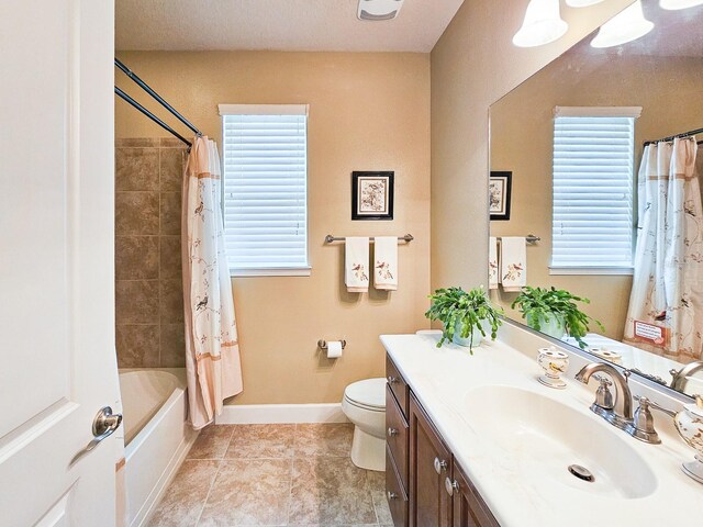 6804 Forkmead Ln, Port Orange, FL 32128 - bathroom featuring vanity, shower / tub combo, and tile patterned flooring