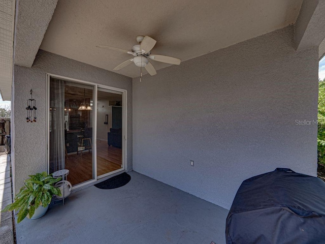 411 Ryans Ridge Ave, Eustis, FL 32726 - view of patio / terrace featuring a ceiling fan