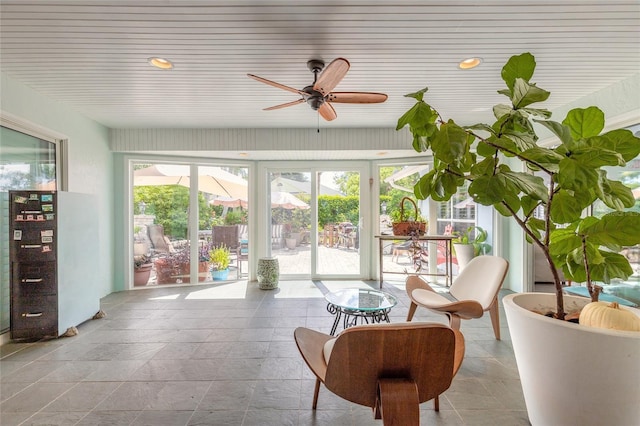 904 Clubhouse Blvd, New Smyrna Beach, FL 32168 - sunroom / solarium with stone tile floors