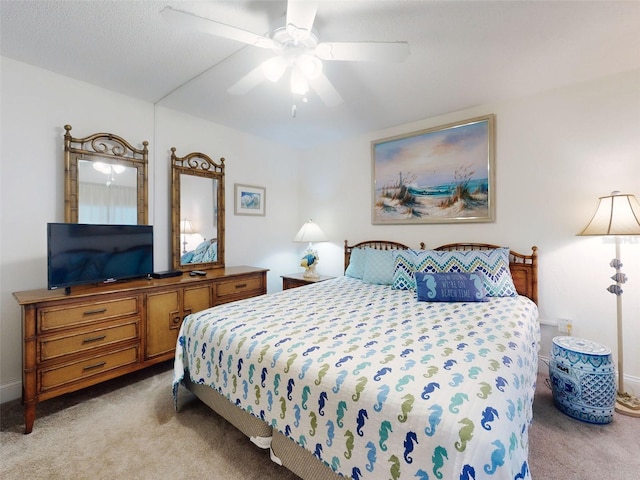 4175 S Atlantic Ave Unit 4110, New Smyrna Beach, FL 32169 - bedroom with light colored carpet and a ceiling fan
