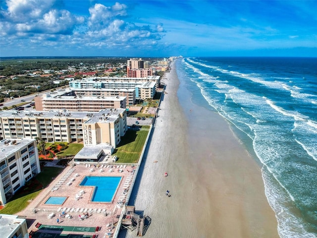 4175 S Atlantic Ave Unit 4110, New Smyrna Beach, FL 32169 - view of urban area with waterfront with a beach and a pool