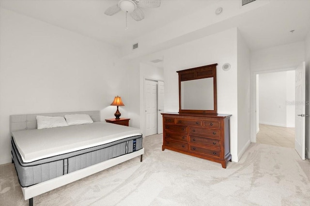 2 Oceans W Blvd Unit 206, Daytona Beach Shores, FL 32118 - bedroom with carpet, a closet, and ceiling fan