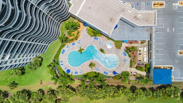 2 Oceans W Blvd Unit 206, Daytona Beach Shores, FL 32118 - bird's eye view of a pool