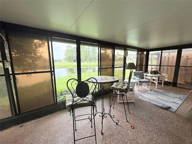 51 Fore Dr, New Smyrna Beach, FL 32168 - sunroom featuring a water view