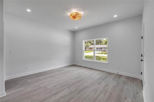 2324 Orange Tree Dr, Edgewater, FL 32141 - unfurnished room featuring light wood-style floors and recessed lighting