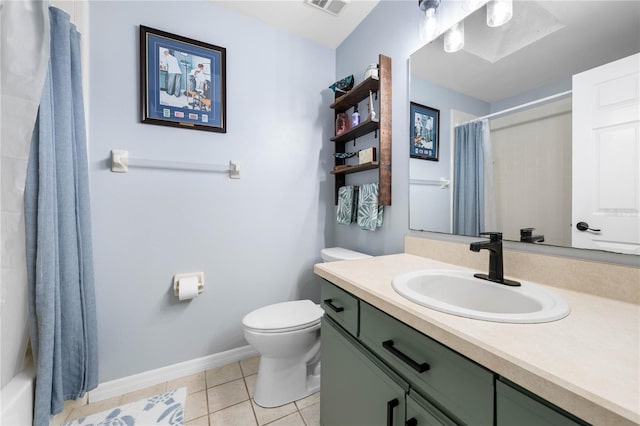684 Rochester Ct, New Smyrna Beach, FL 32168 - full bathroom with vanity and tile patterned flooring
