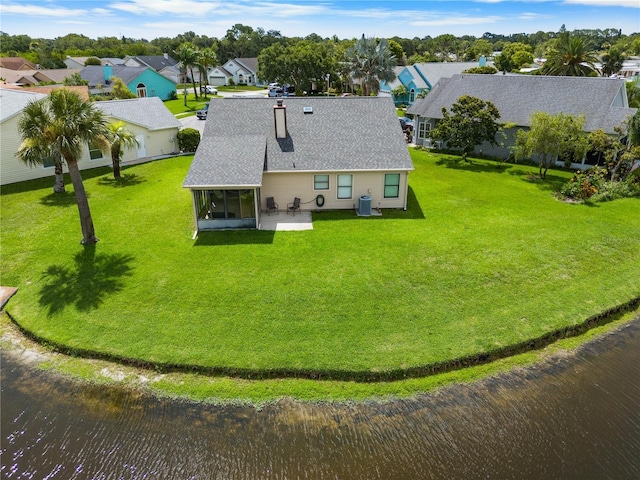 684 Rochester Ct, New Smyrna Beach, FL 32168 - aerial perspective of suburban area with a large body of water