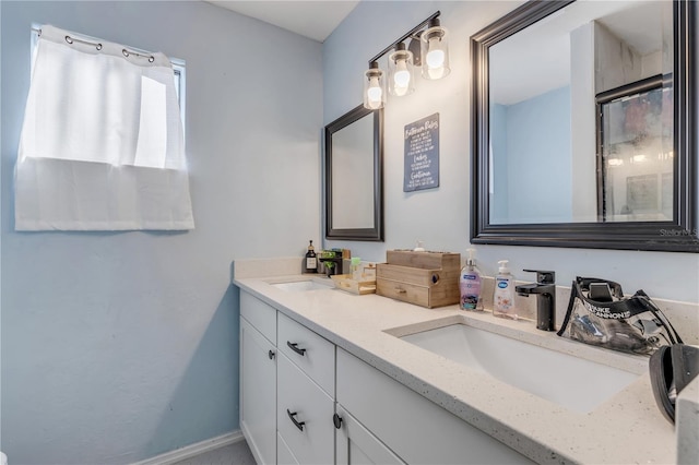 2715 Pine Tree Dr, Edgewater, FL 32141 - full bathroom with double vanity and a shower with door