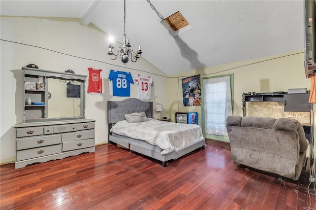 2715 Pine Tree Dr, Edgewater, FL 32141 - bedroom with hardwood / wood-style flooring and a chandelier
