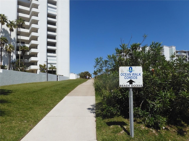 5300 S Atlantic Ave Unit 5-502, New Smyrna Beach, FL 32169 - view of property's community with a lawn