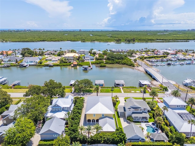 1212 S Riverside Dr, New Smyrna Beach, FL 32168 - aerial view of residential area with a nearby body of water