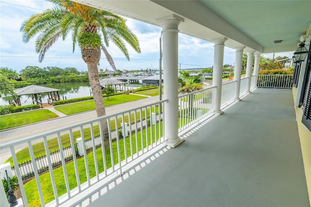 1212 S Riverside Dr, New Smyrna Beach, FL 32168 - porch with a water view
