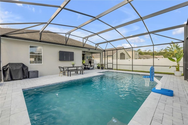5849 Ansley Way, Mount Dora, FL 32757 - view of pool featuring a patio area, a lanai, and area for grilling