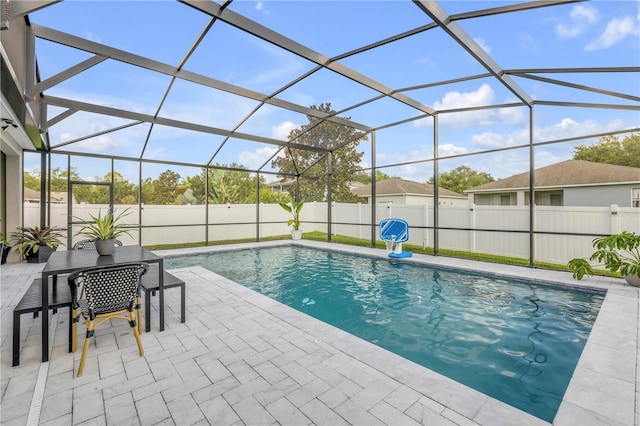 5849 Ansley Way, Mount Dora, FL 32757 - view of pool with a fenced backyard, a patio, and a lanai