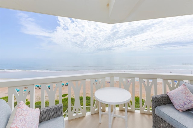 1051 Ocean Shore Blvd Unit 502, Ormond Beach, FL 32176 - balcony with view of water and beach