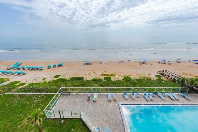 1051 Ocean Shore Blvd Unit 502, Ormond Beach, FL 32176 - aerial view of waterfront with a beach