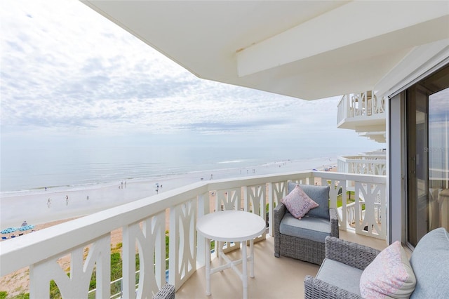 1051 Ocean Shore Blvd Unit 502, Ormond Beach, FL 32176 - balcony with view of water and beach