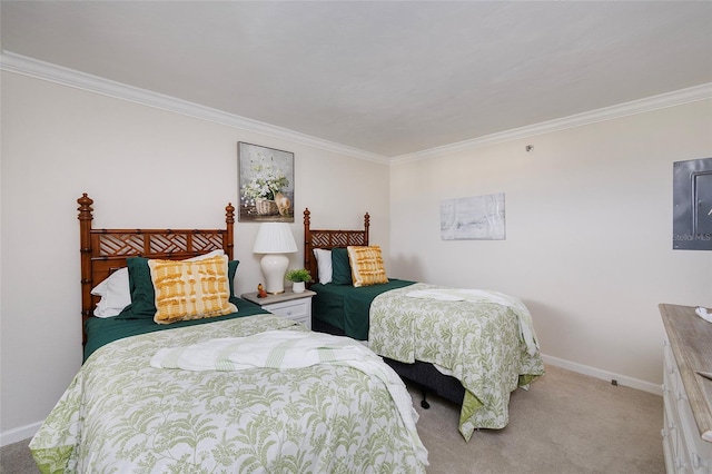 1051 Ocean Shore Blvd Unit 502, Ormond Beach, FL 32176 - carpeted bedroom with ornamental molding and baseboards