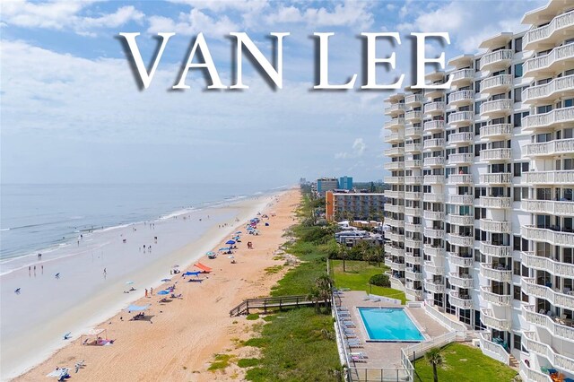1051 Ocean Shore Blvd Unit 502, Ormond Beach, FL 32176 - water view featuring local beach